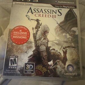 Sony Assassin's Creed III for PlayStation 3 - White and Red Cover